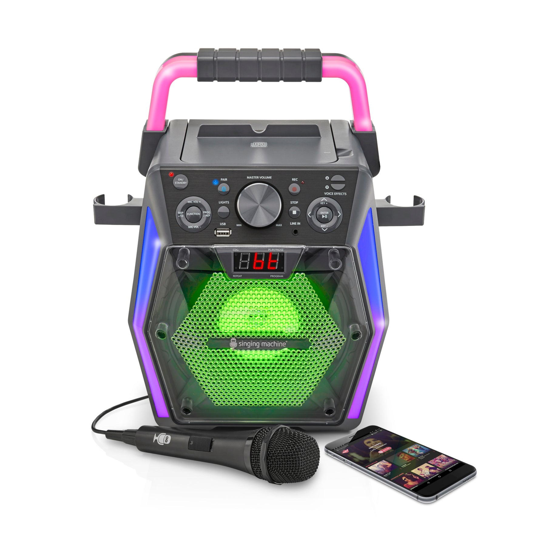 Bluetooth Glow CDG Karaoke Machine