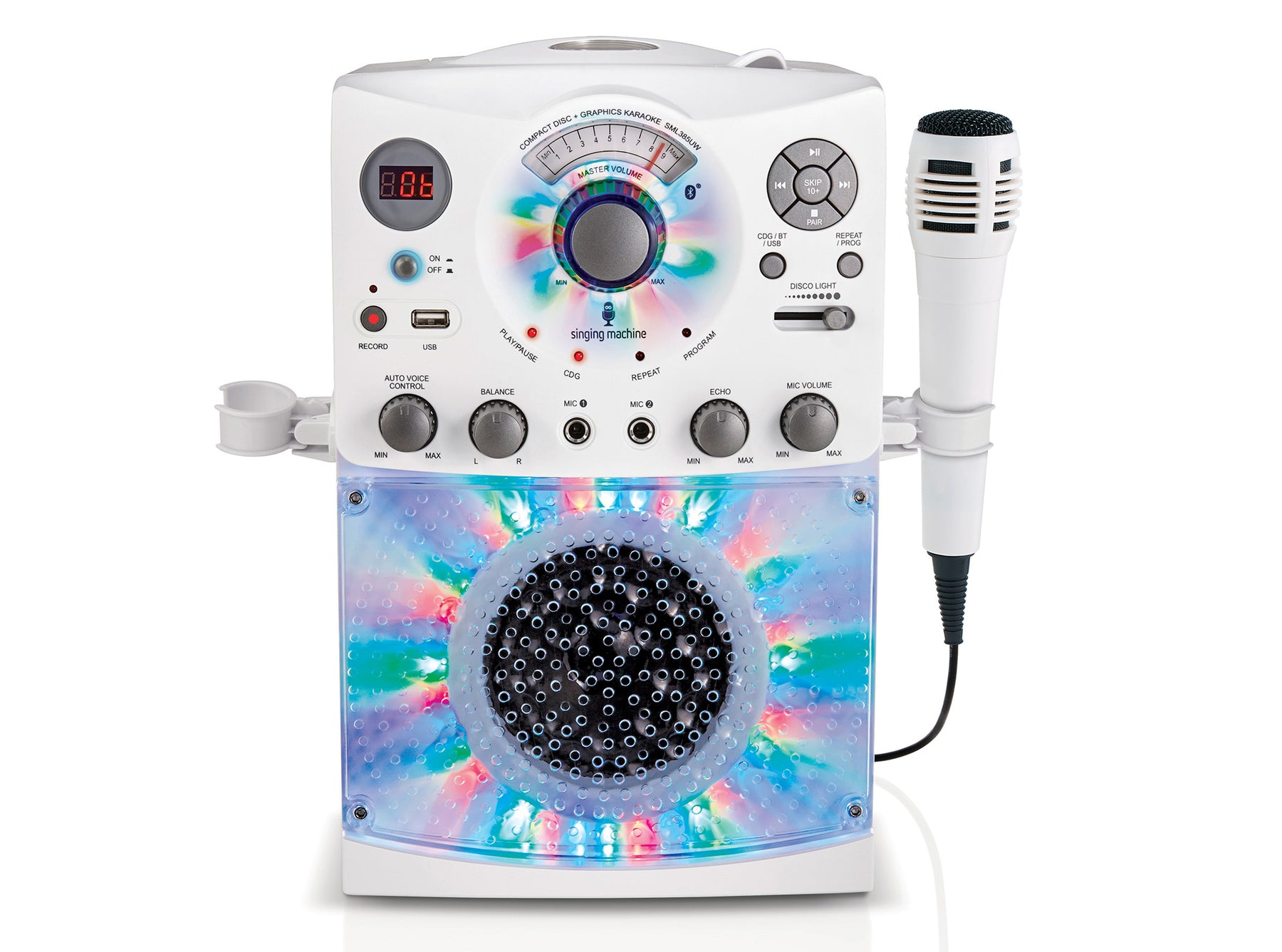 Singing Machine Bluetooth Karaoke System with Disco Lights