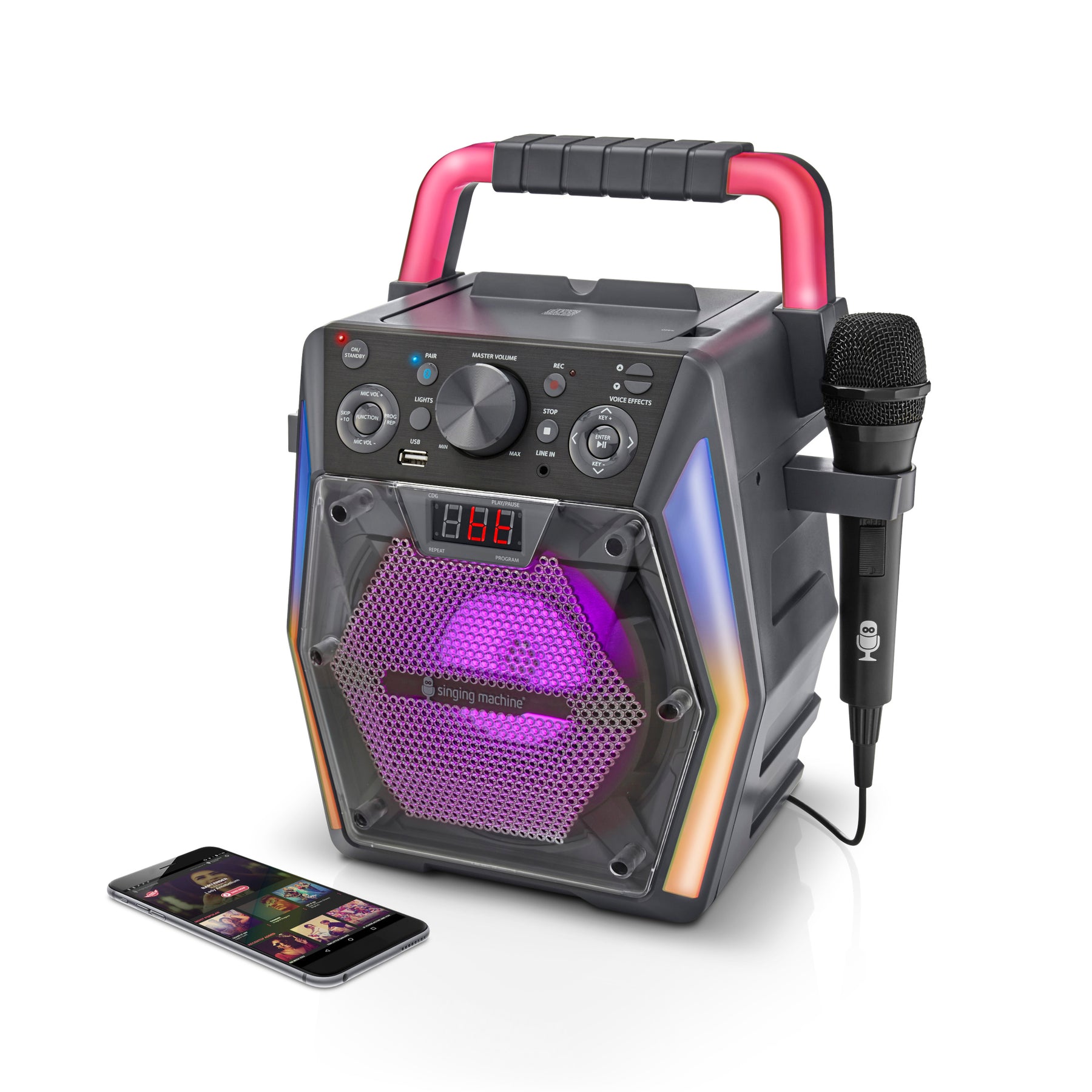 Bluetooth Glow CDG Karaoke Machine