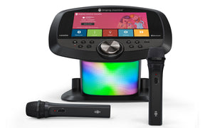 Singing Machine Wi-Fi Karaoke Hub with 10.1" LCD touchscreen display, 2 Wireless Microphones, Black
