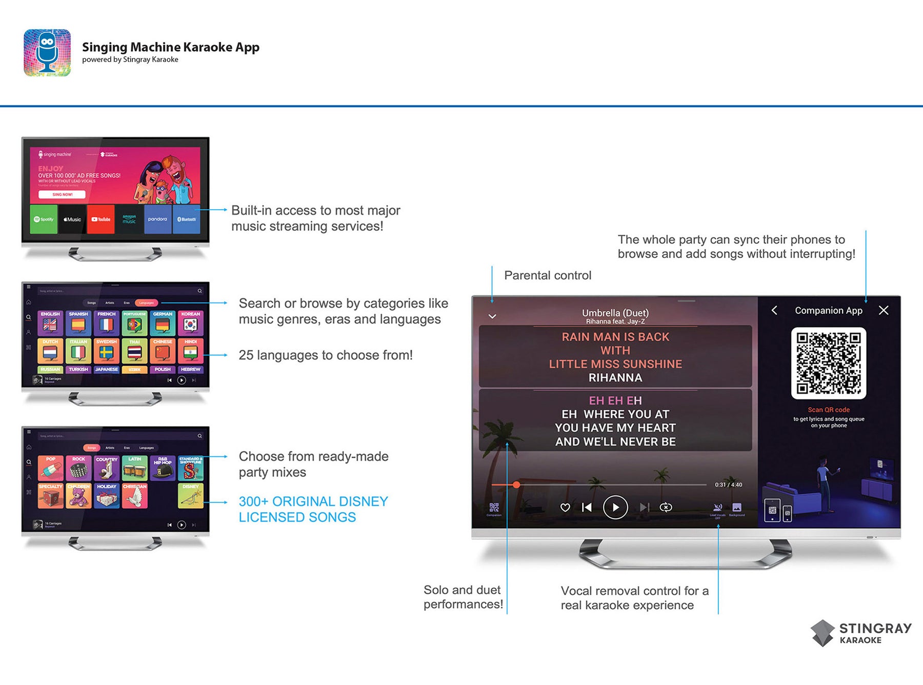 PULSE KARAOKE- Premium Wi-Fi Karaoke Machine with Built-in Music Apps (YouTube, Spotify, Apple Music, Deezer and Singing Machine Karaoke)
