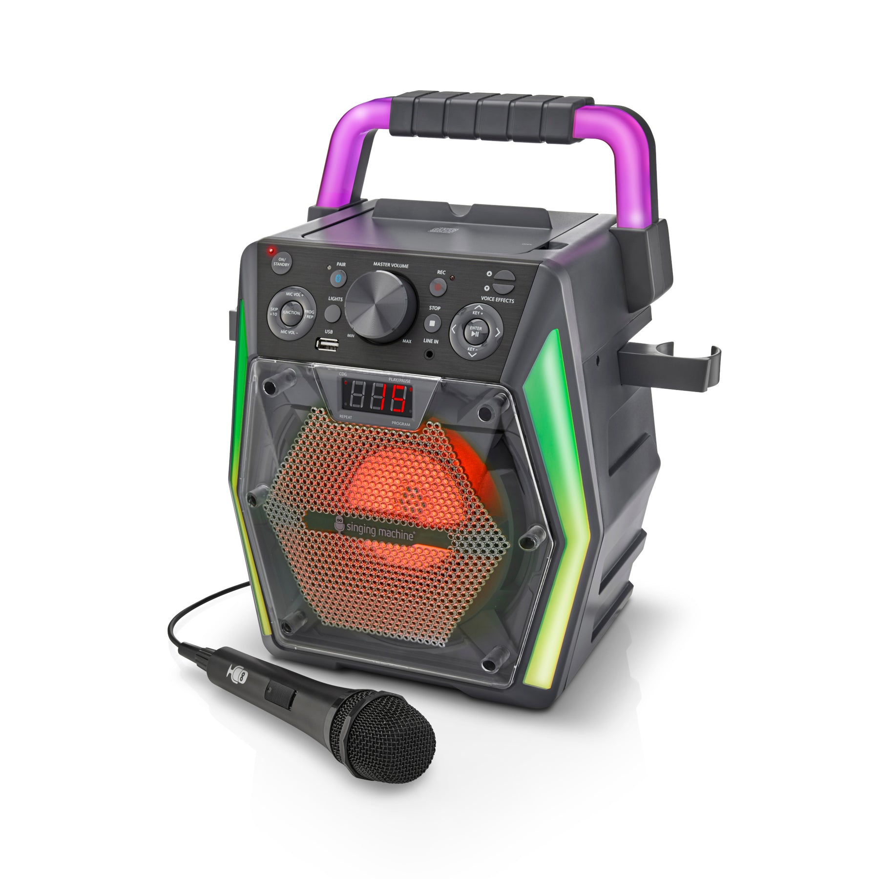 Bluetooth Glow CDG Karaoke Machine