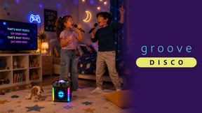 Groove DISCO •  Bluetooth Karaoke Machine with Disco Ball & LED Lights