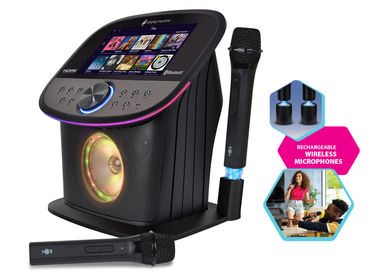 PULSE KARAOKE- Premium Wi-Fi Karaoke Machine with Built-in Music Apps (YouTube, Spotify, Apple Music, Deezer and Singing Machine Karaoke)