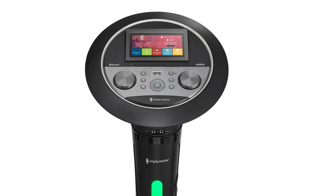 Professional Karaoke Machine - Tablet Stand & Wireless Mics - PD410A