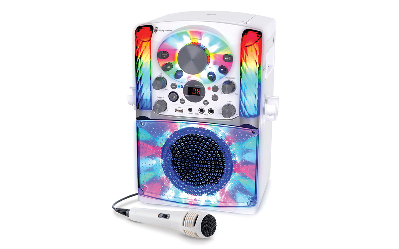 The Singing Machine Bluetooth CD+G Karaoke System with LED Lights &  Microphone, White, SML633 - Yahoo Shopping